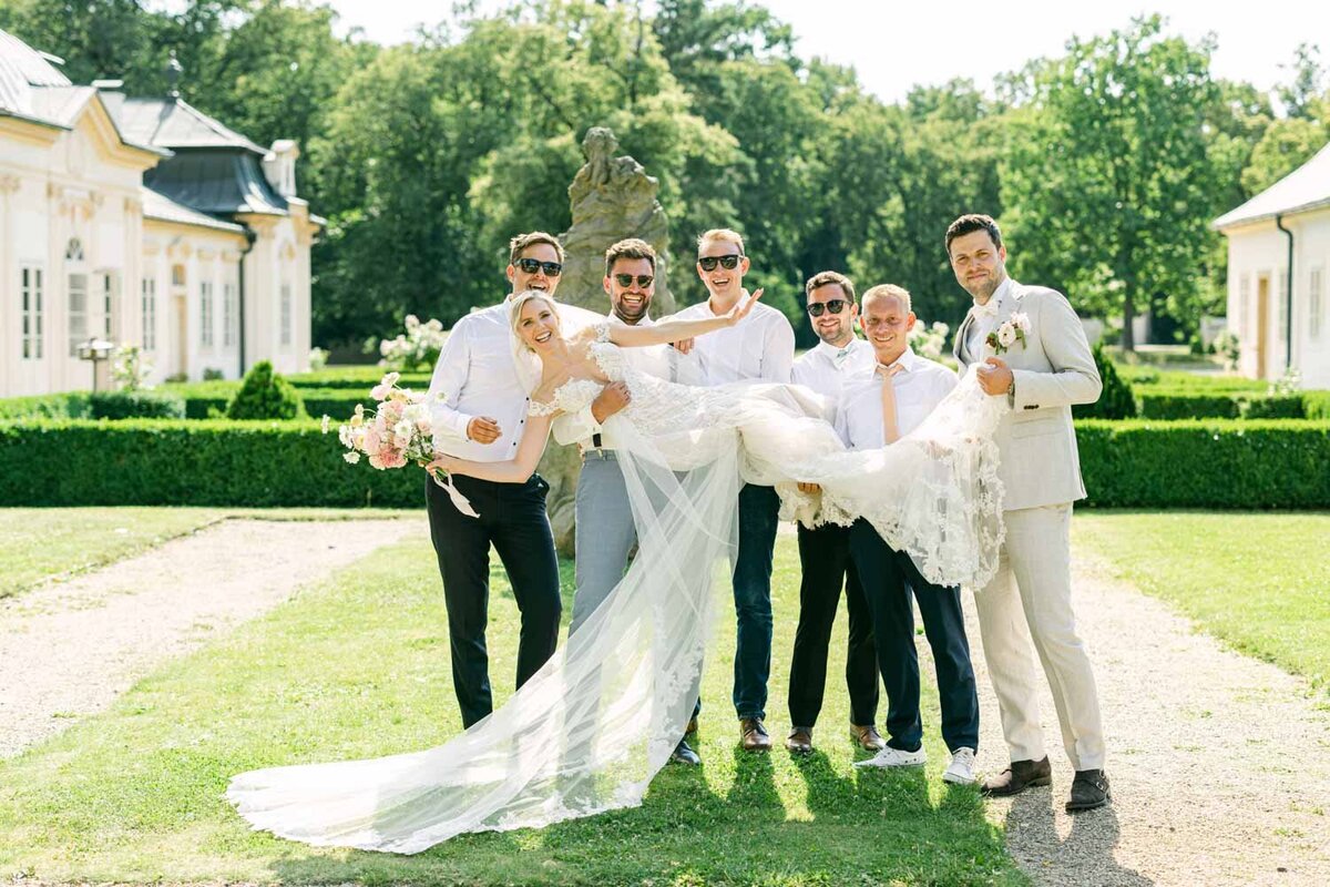 Zámek Bon Repos svatební fotografie