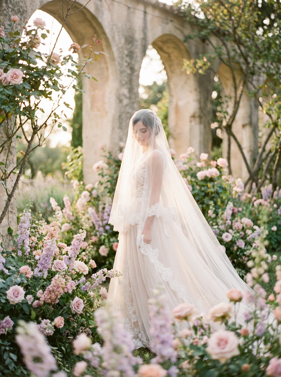 Firefly_Gemini Flash_Fine-art bridal film photography captured in soft natural light. The bride standing g 275900