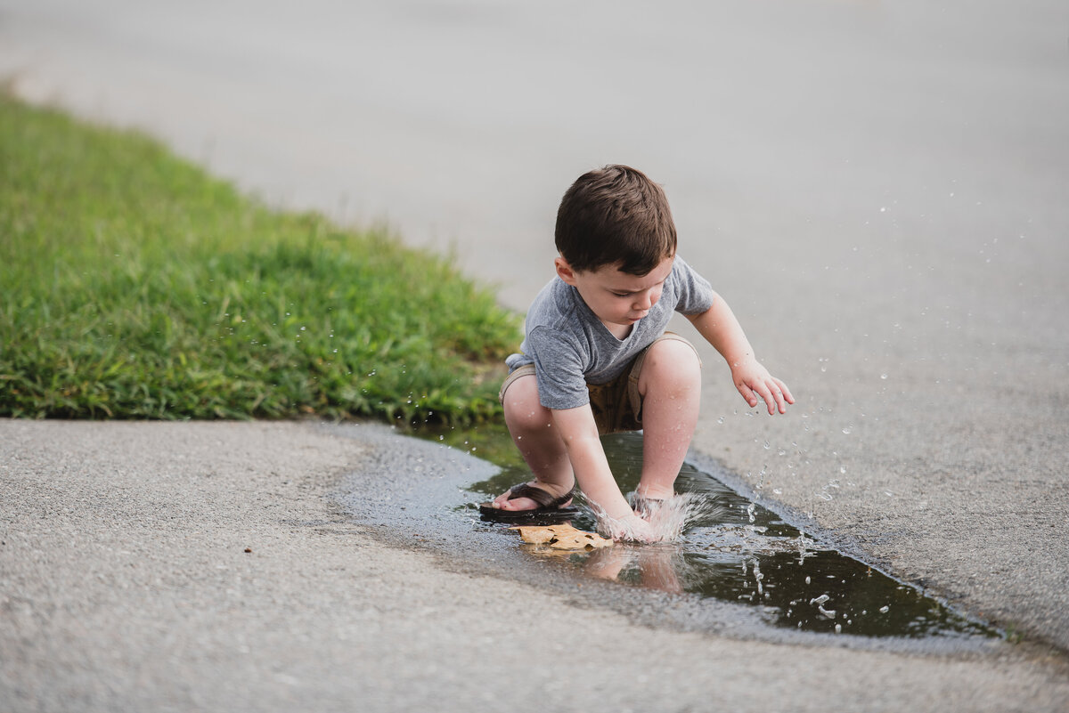 Dallas Splashes in a Puddle-1