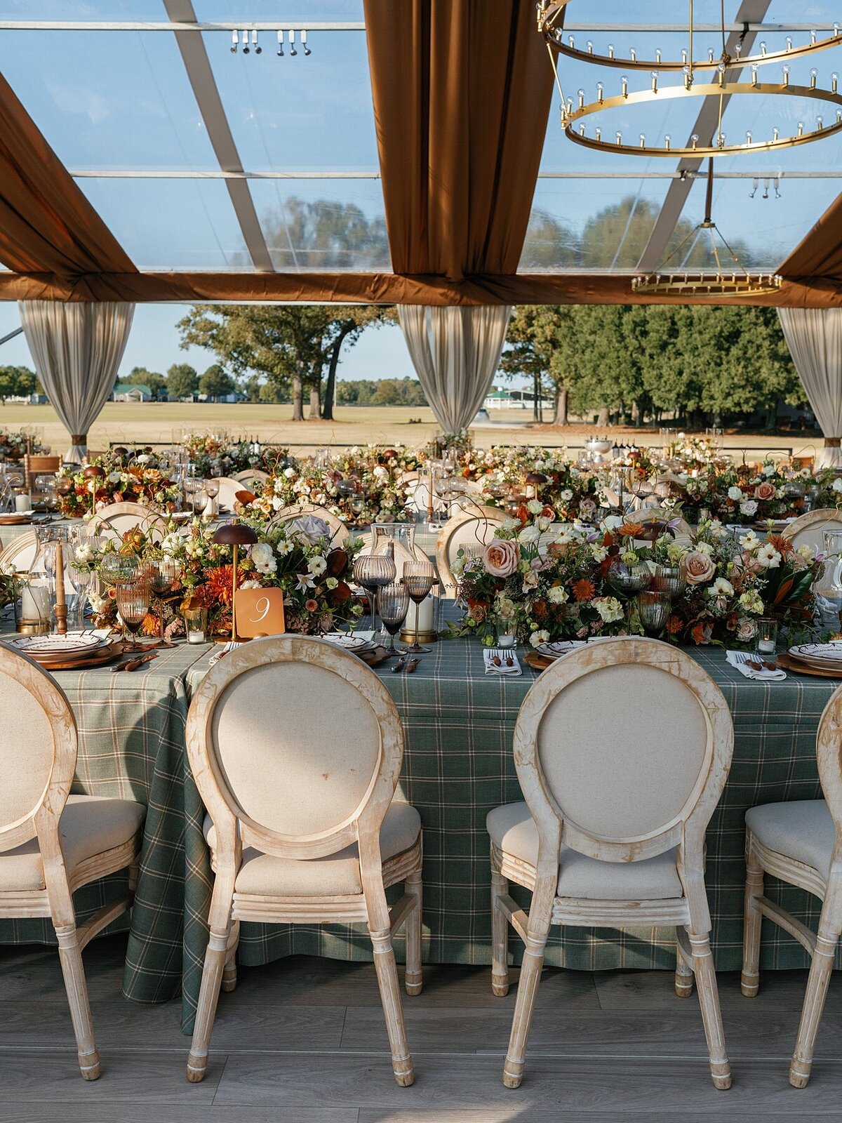 Custom tented wedding celebration with fall Ralph Lauren vibes at private polo farm in Aiken, South Carolina by Sarah Bradshaw_0210