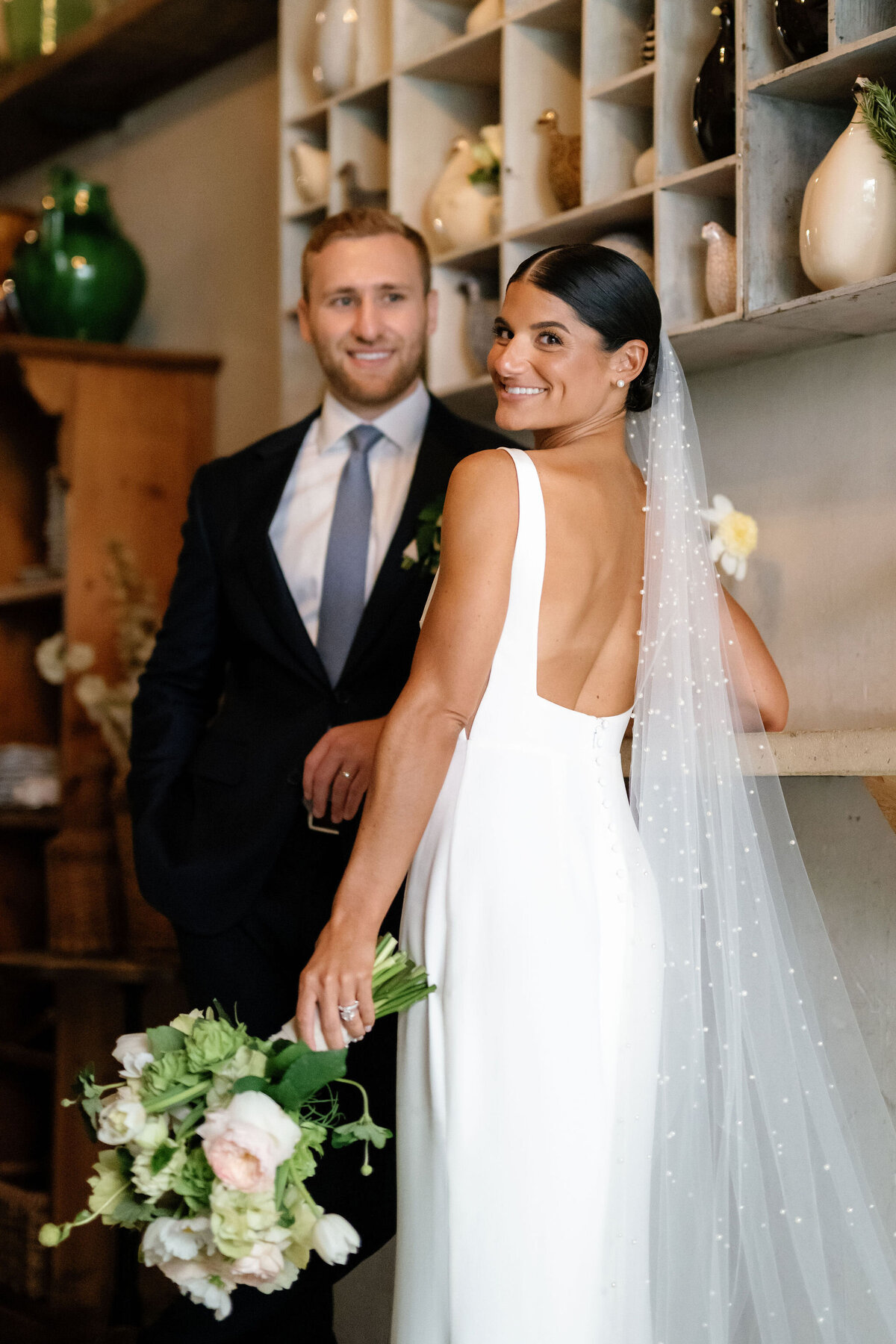 Bride and Groom Portrait by Lisa Blanche Photography