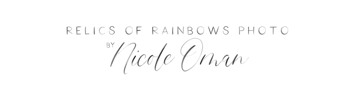 relics of rainbows photo by Nicole Oman logo