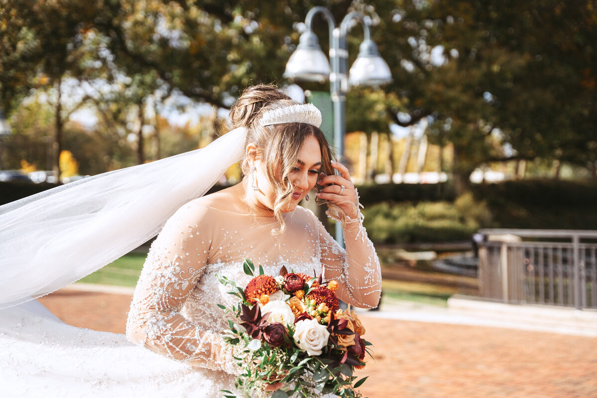 Veil in the wind - Baltimore wedding photography