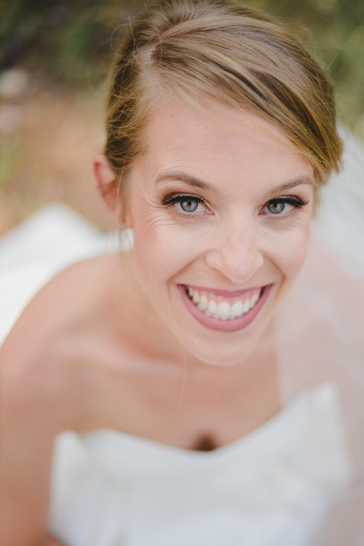 close up of bride