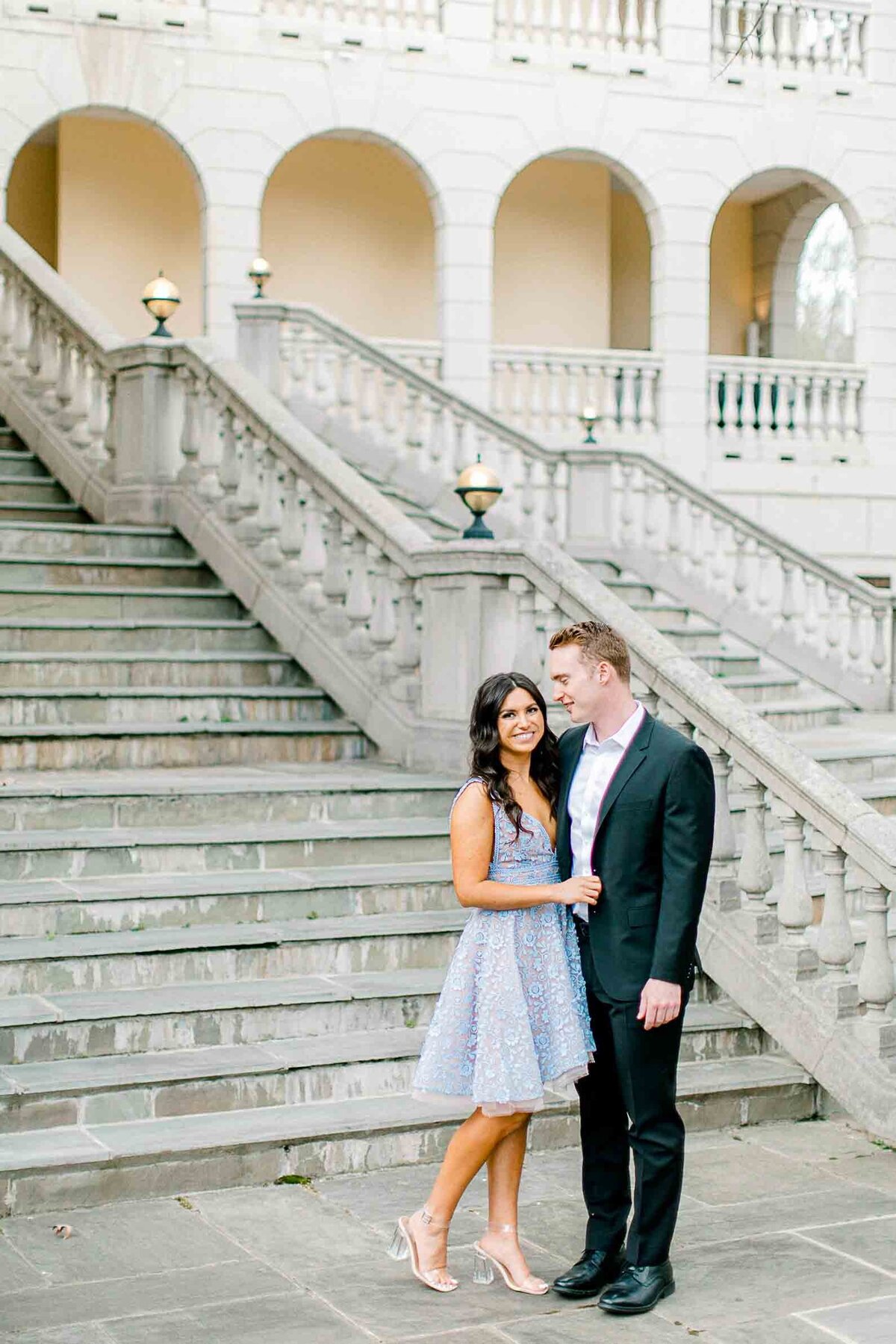 -Airlie Center in Warrenton, VA Engagement Session Stairs Photography-48