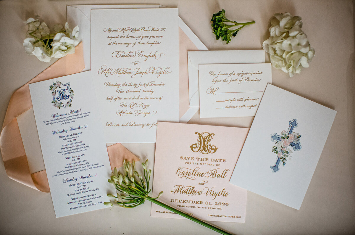 Invitations for St Regis Atlanta Wedding