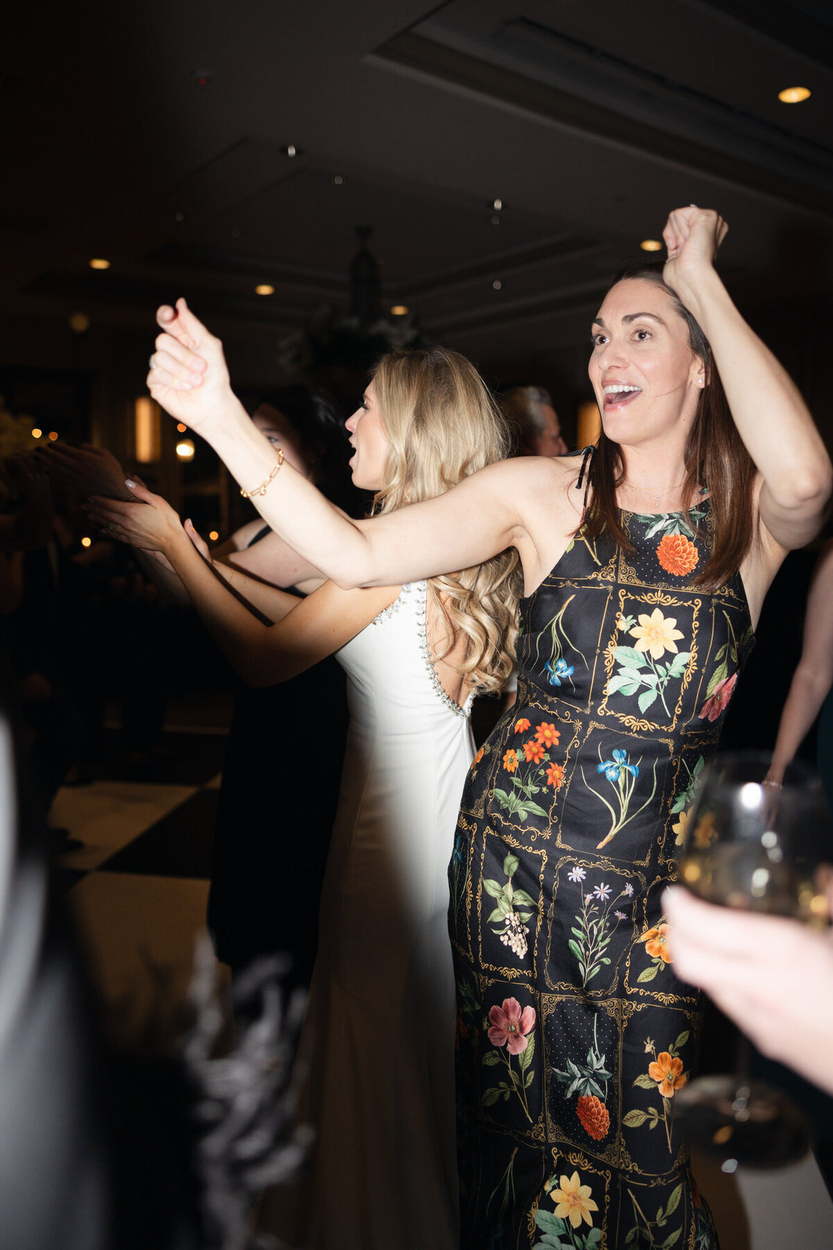 Guests dancing together at wedding reception at PVCC in Arizona