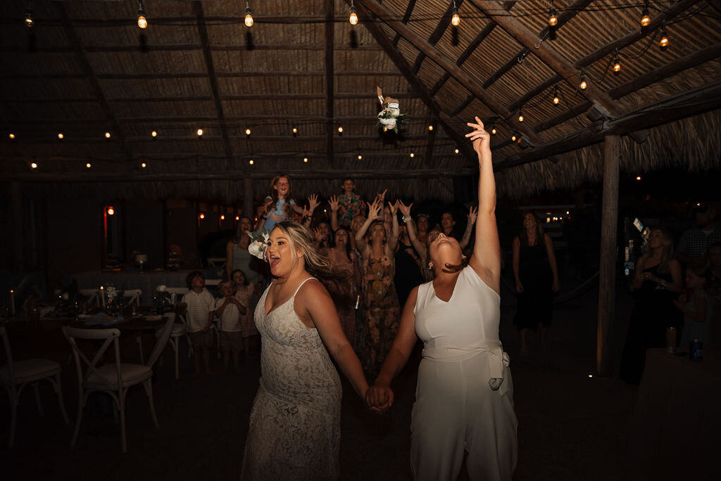 28 - Postcard Inn LGBTQ Destination Beach Wedding Bouquet Toss - Tampa Bay Wedding Planner