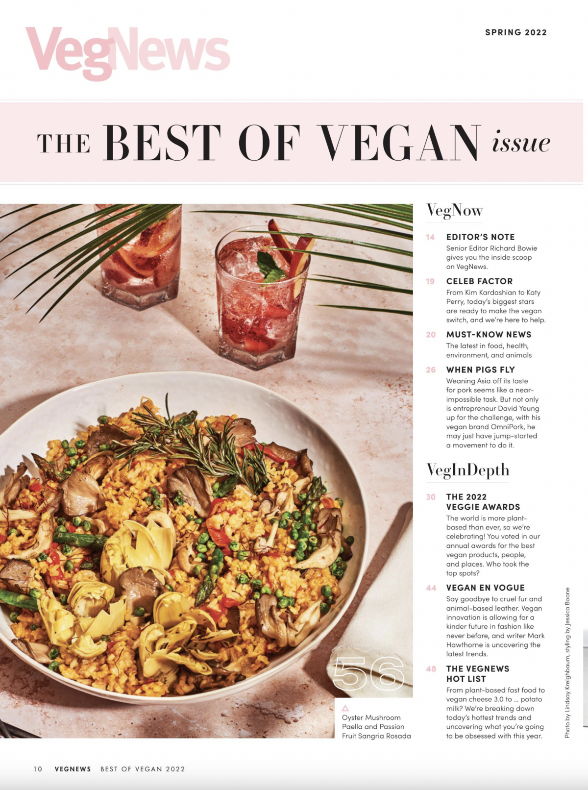 vegan paella by daisy fuentes in vegnews