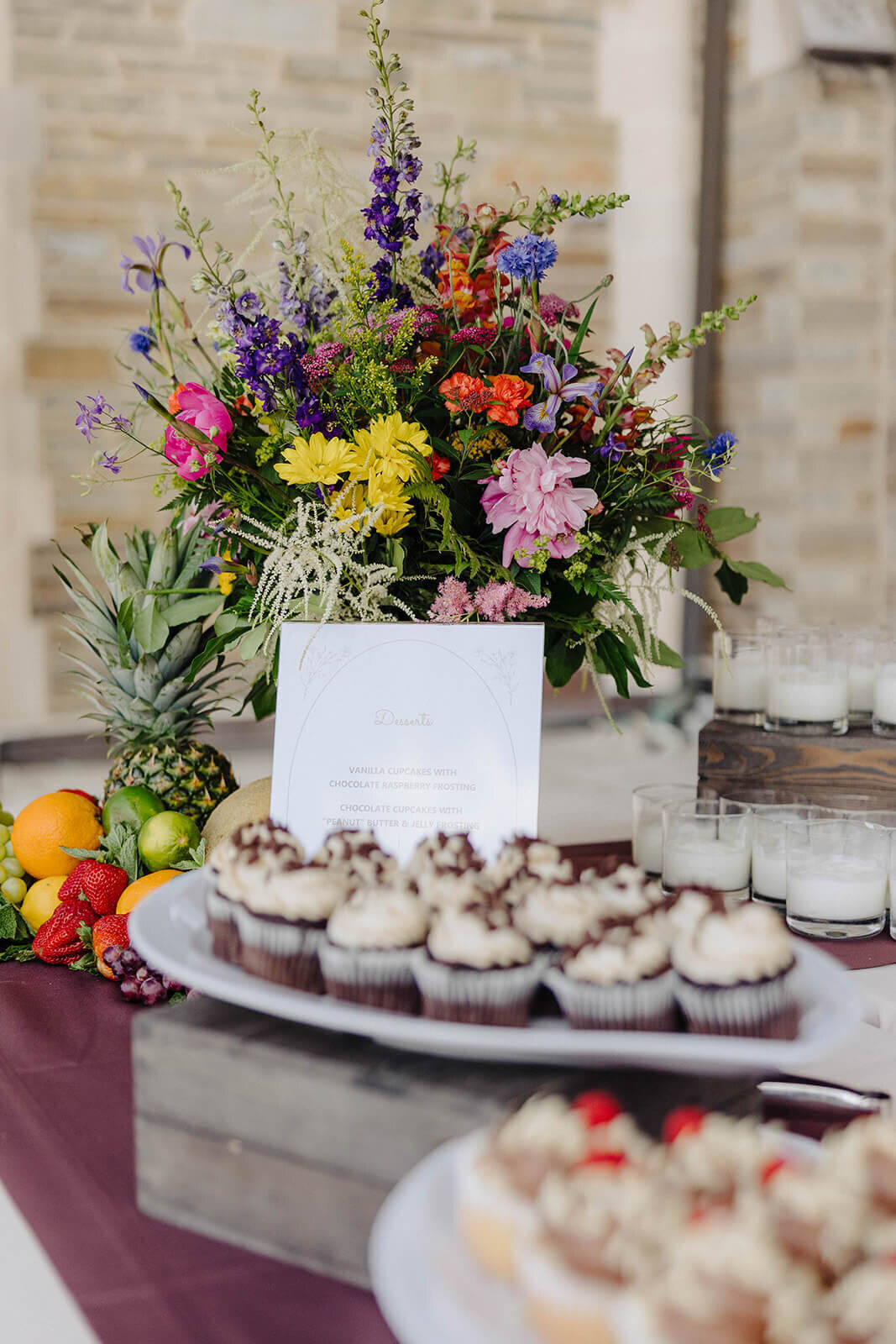 Dessert table at Cornell University wedding