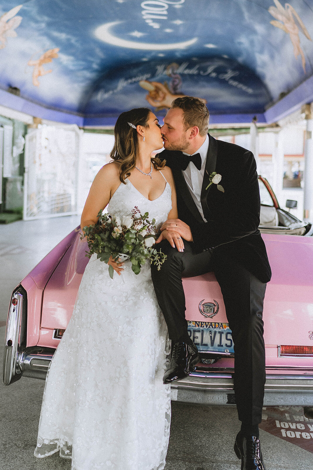 A Little White Chapel Wedding Downtown Las Vegas Elopement Photography Packages Pink Cadilliac-0149