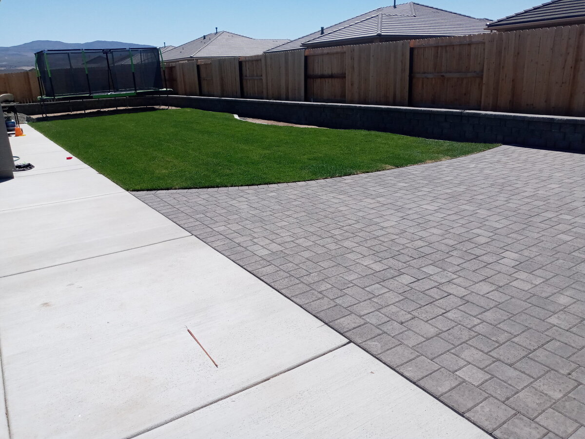 Brick patio construction in Spanish Springs NV