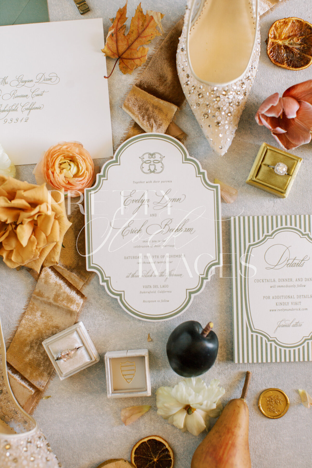 Pretty Stock Images - Fall Wedding Flat Lay-084