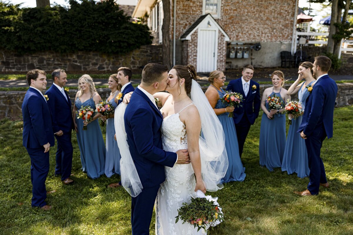 Country club wedding photo on a golf course in Chester County