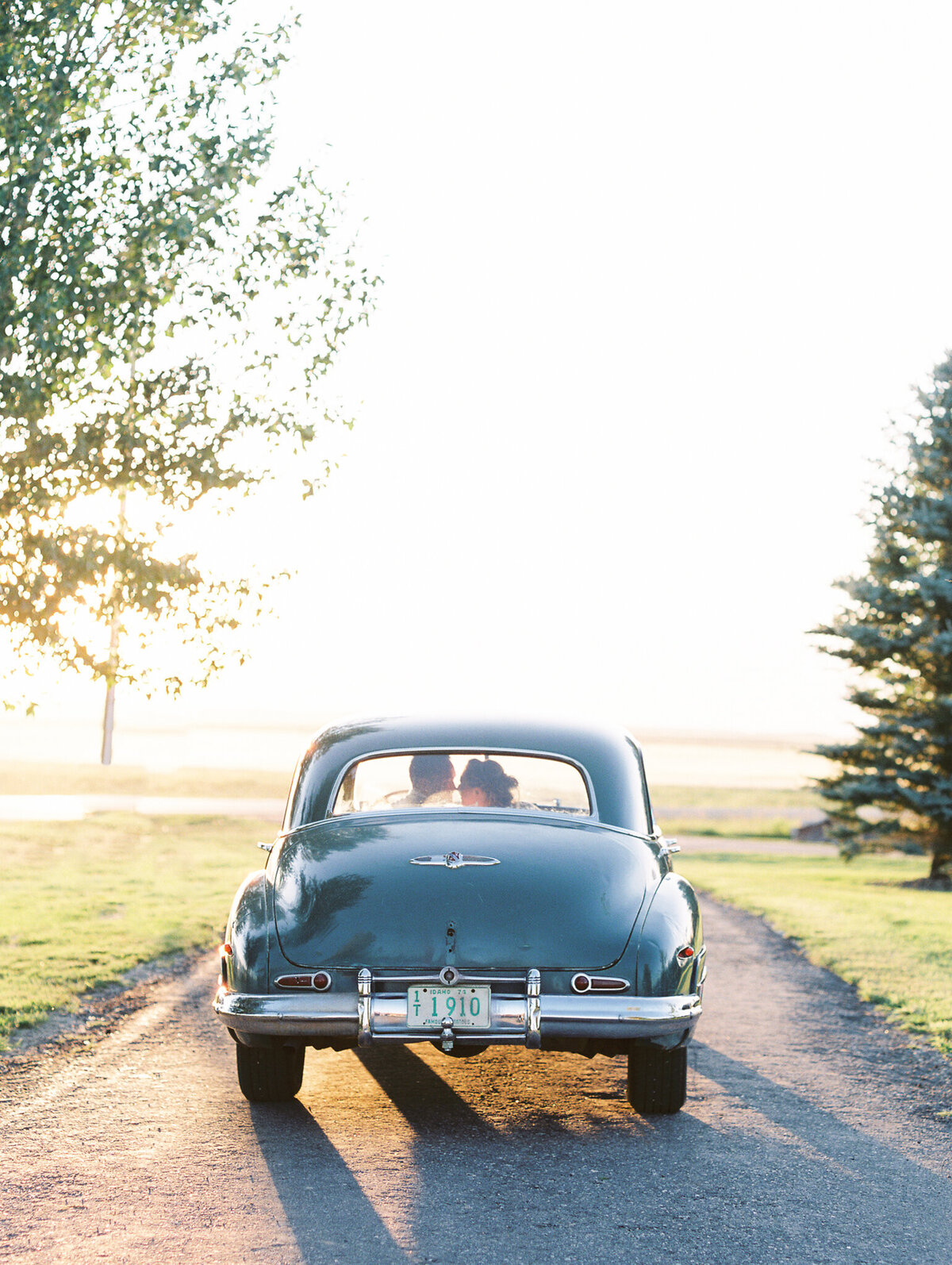 Grand Teton wedding vintage car