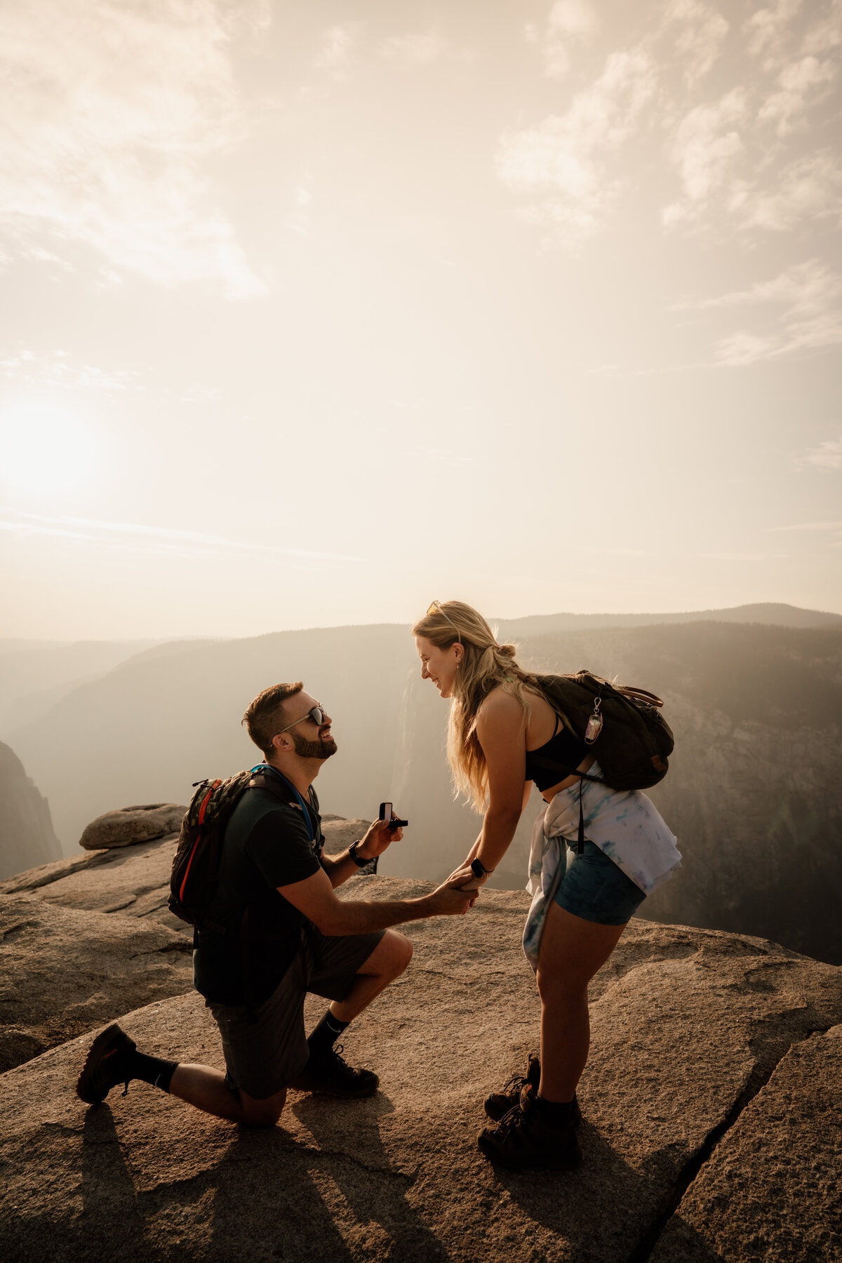 Epic Adventurous Proposal & Engagement Session - Taft Point California - Danielle & Frankie 31