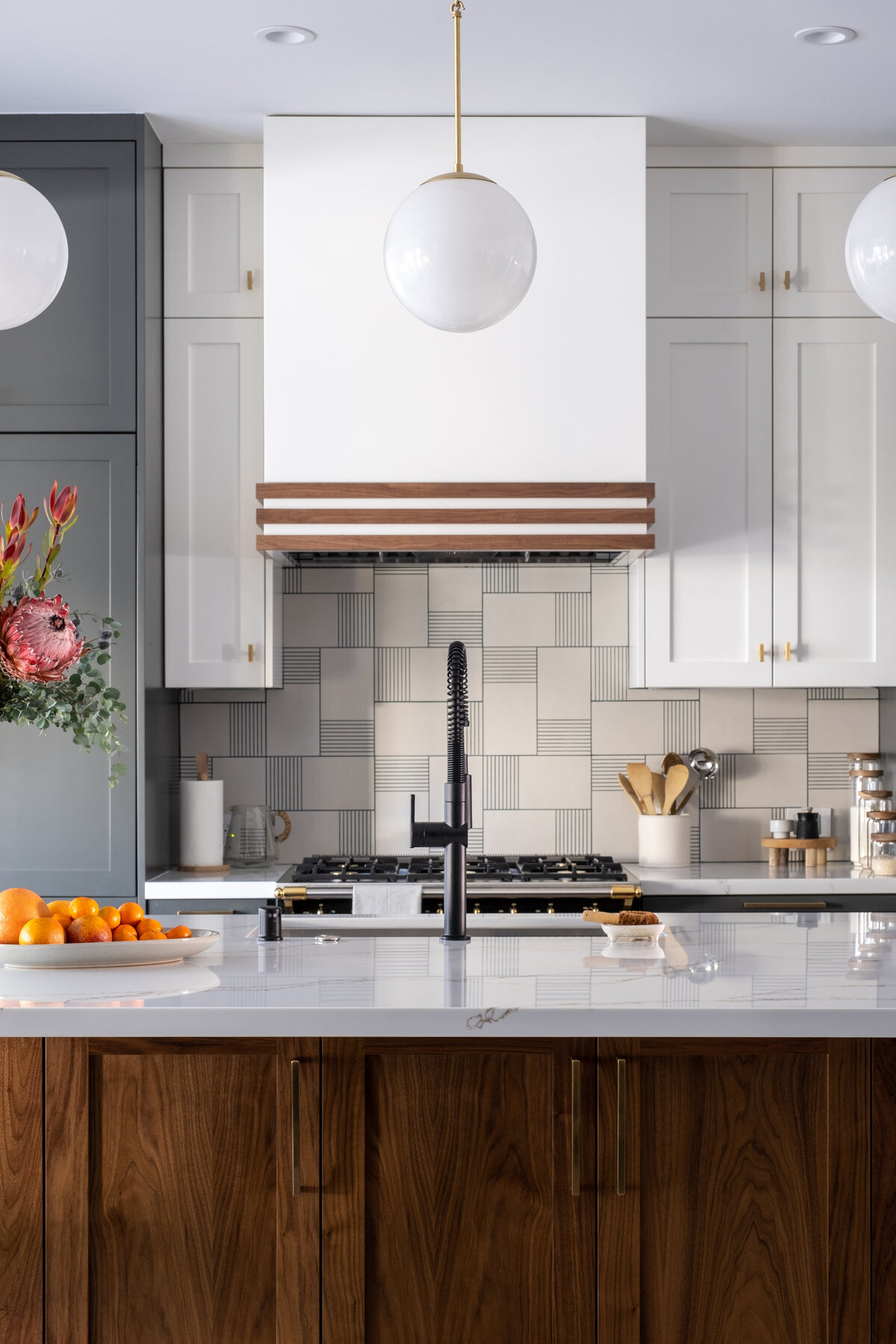 Remodel and Furnish_Modern_Edwardian Home_Kitchen Island Lighting