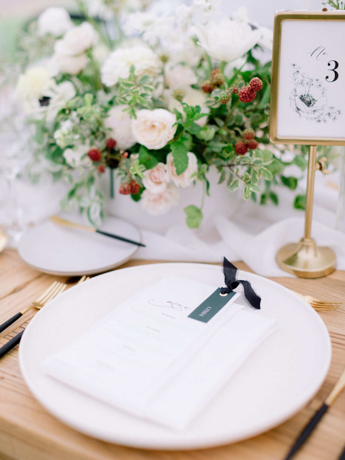 black and white tabletop Sikora Events The Ritz Carlton Lake Tahoe wedding