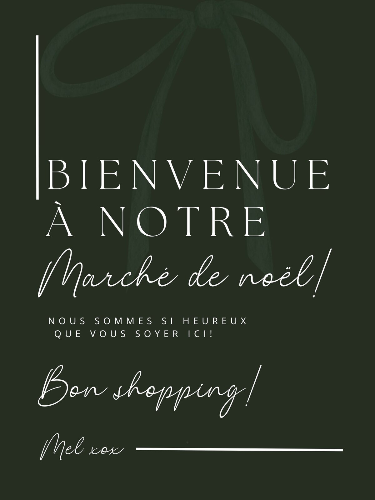 bienvenue welcome sign