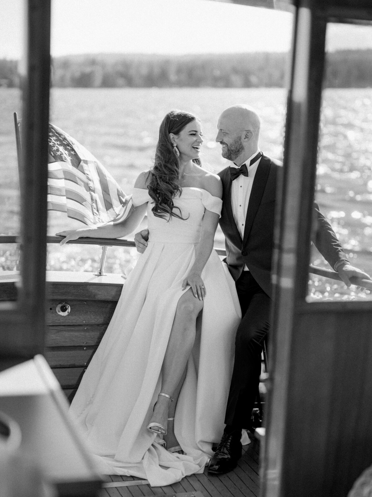 Laura + Logan Wedding - Bride + Groom Boat-16-2