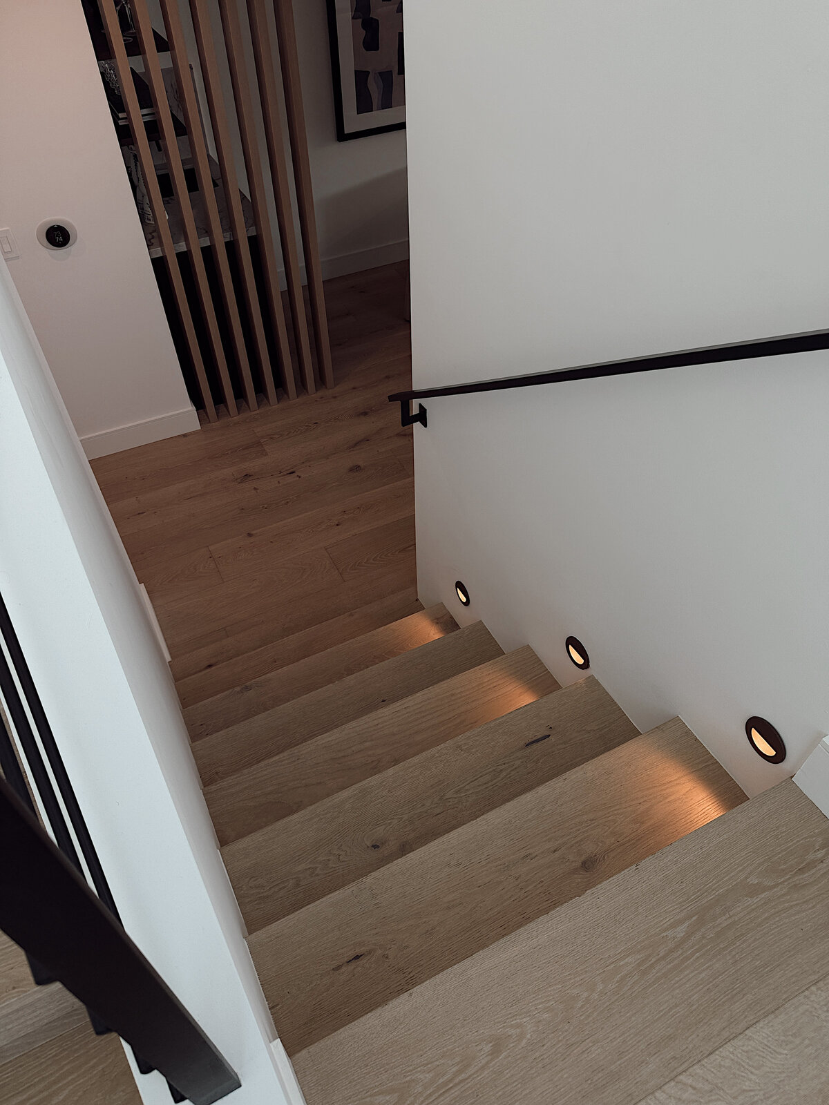 Staircase with accent lighting