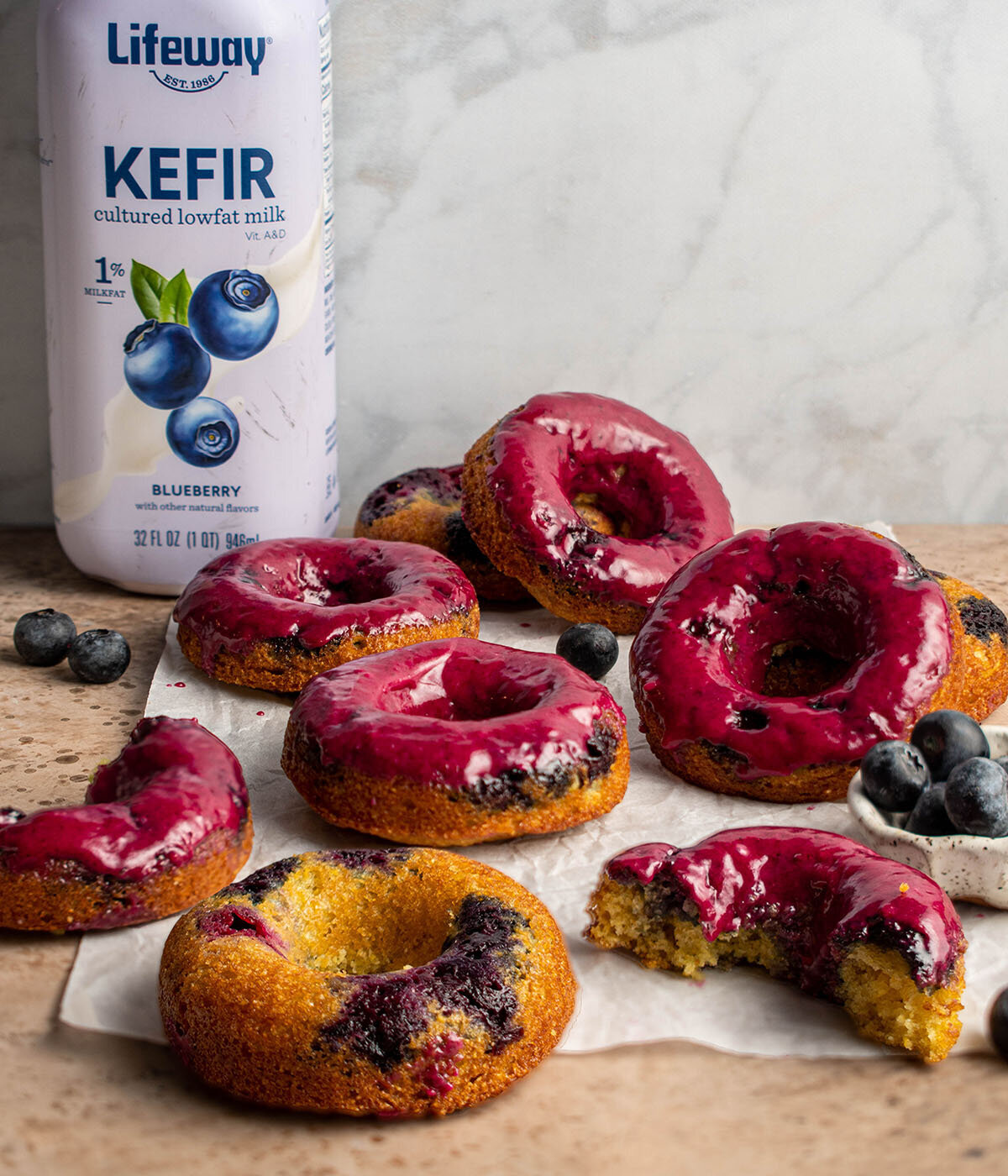 lifeway kefir blueberry elderflower donuts hero image