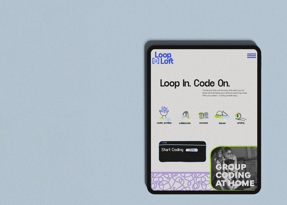 Website Design on iPad