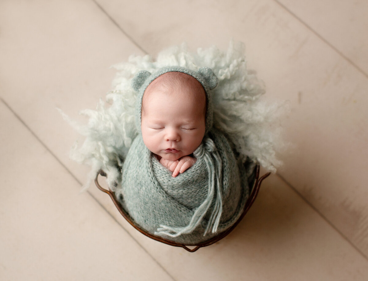 wrapped baby photos in loveland photography studio