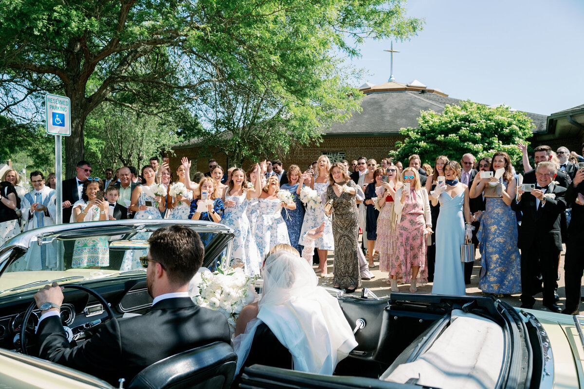 wedding under trees and moss