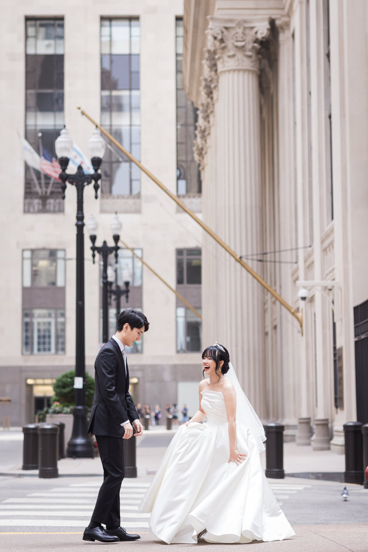 Jill and Brandon’s elegant wedding in the Chicago suburbs, beautifully coordinated by SouthWind Events, featuring sophisticated decor and joyful moments.