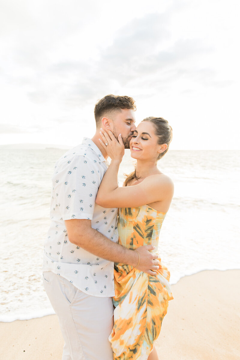 engagement photos on the beach in Maui