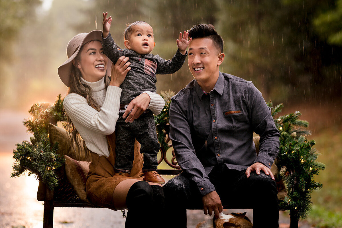 Christmas family photoshoot in Seattle, Washington
