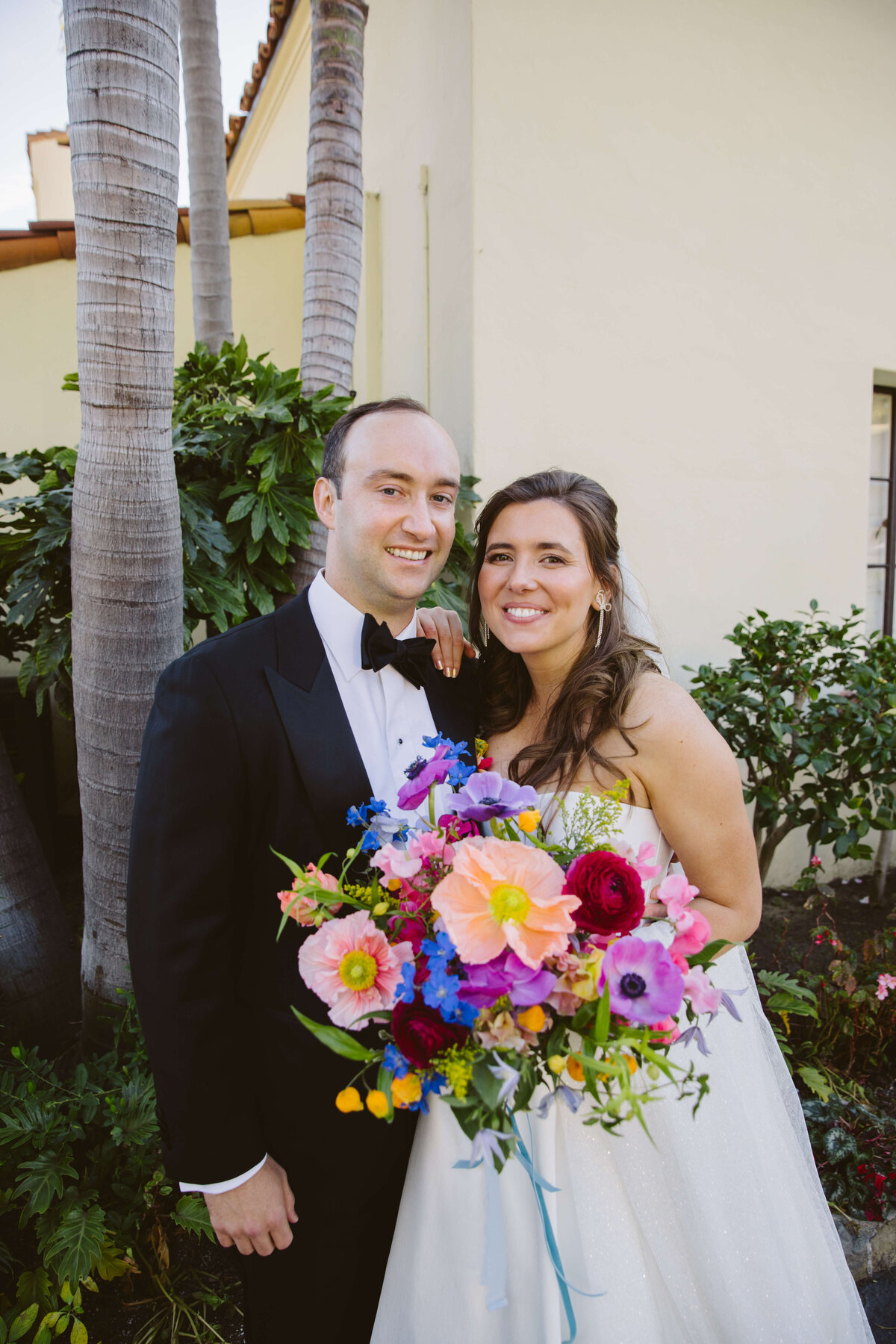 Bride and groom first look at Bel Air Bay Club