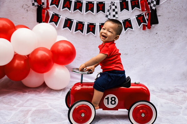 East Brunswick NJ Baby Photographer First Birthday Race Car