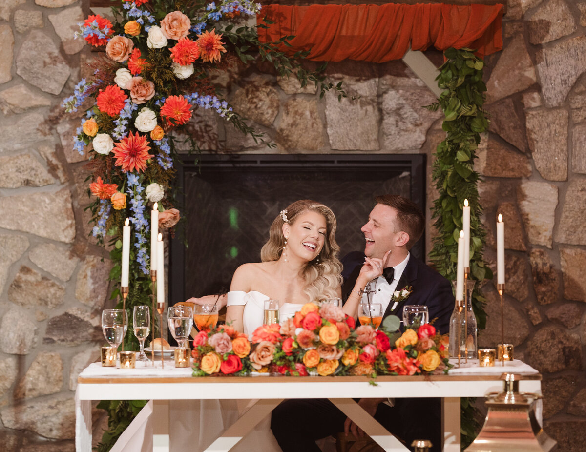 wedding reception candids bride and groom