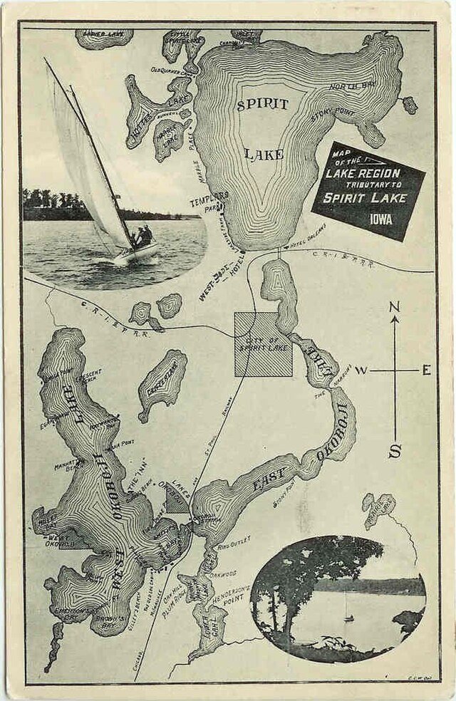 1. PostcardSpiritLakeRegionIowa1907