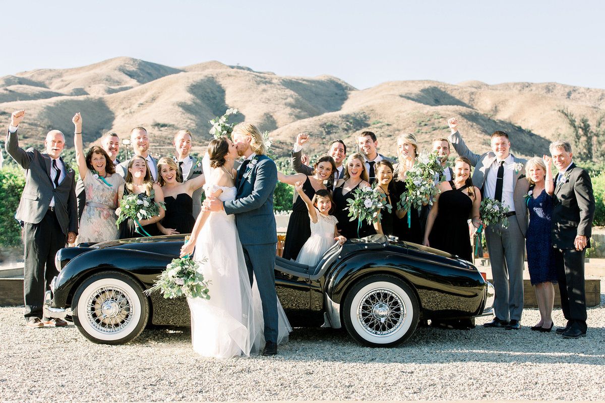 Wedding Bridal Party Photo at Limoneira Ranch