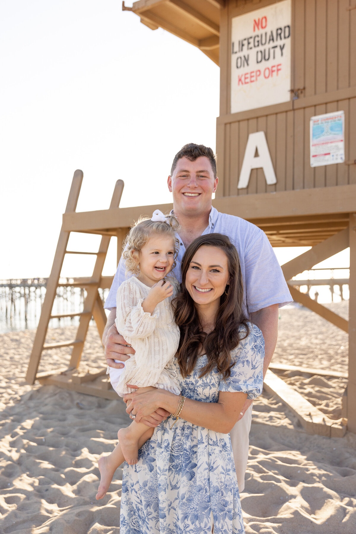 family photo on the beach