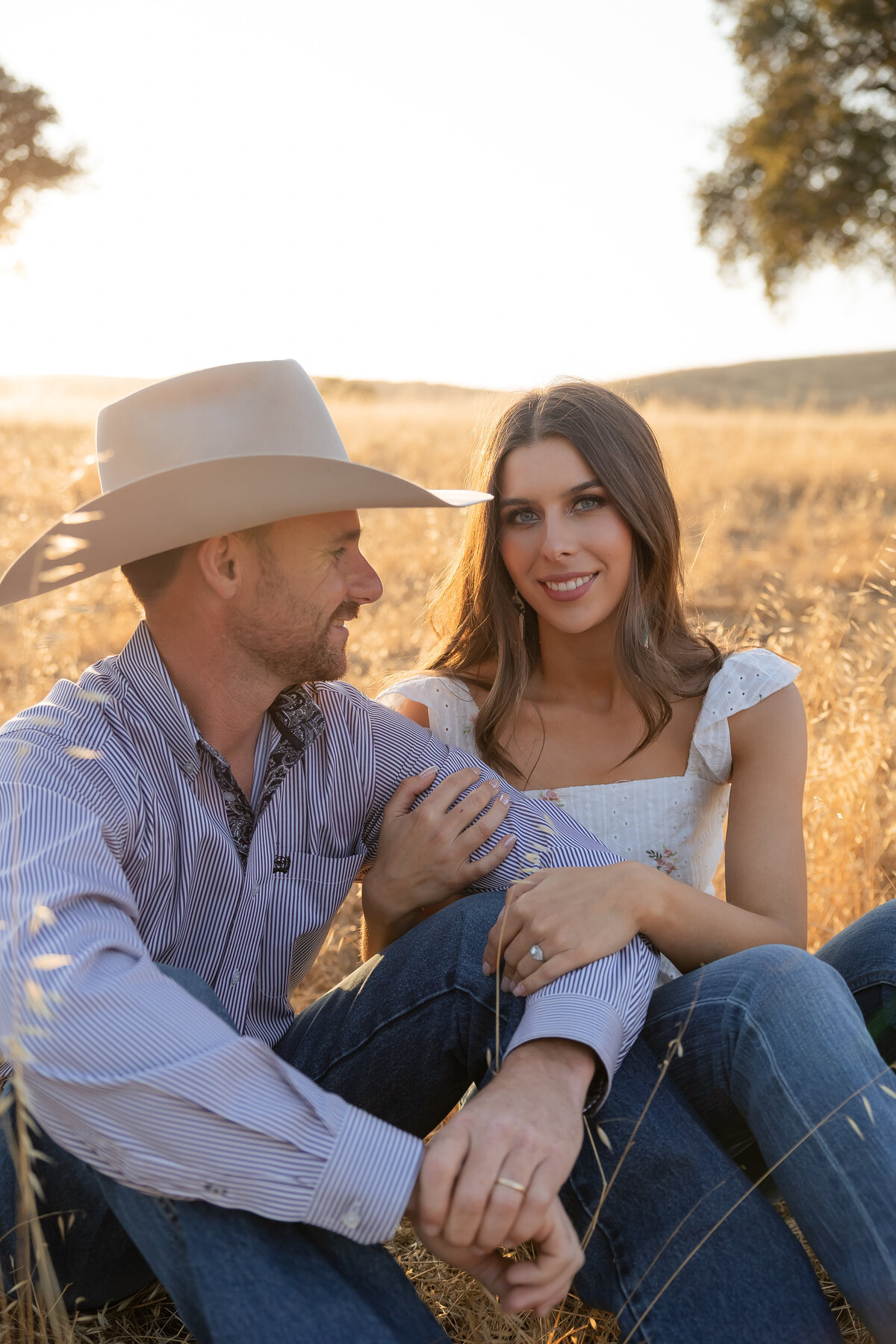 candid golden hour couples engagement photos in San Luis Obispo on the Central Coast