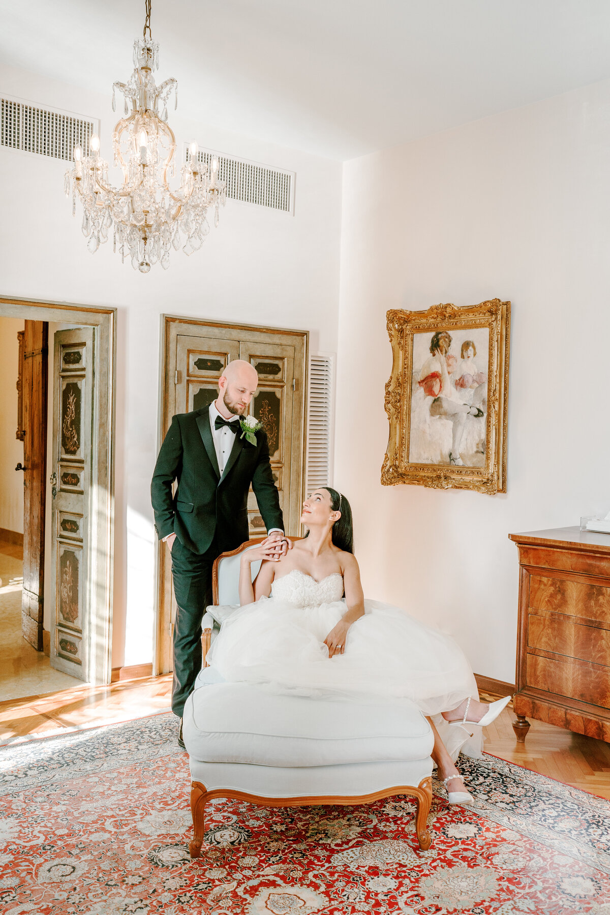Film photograph of an elopement at Villa Cassinella on Lake Como Italy