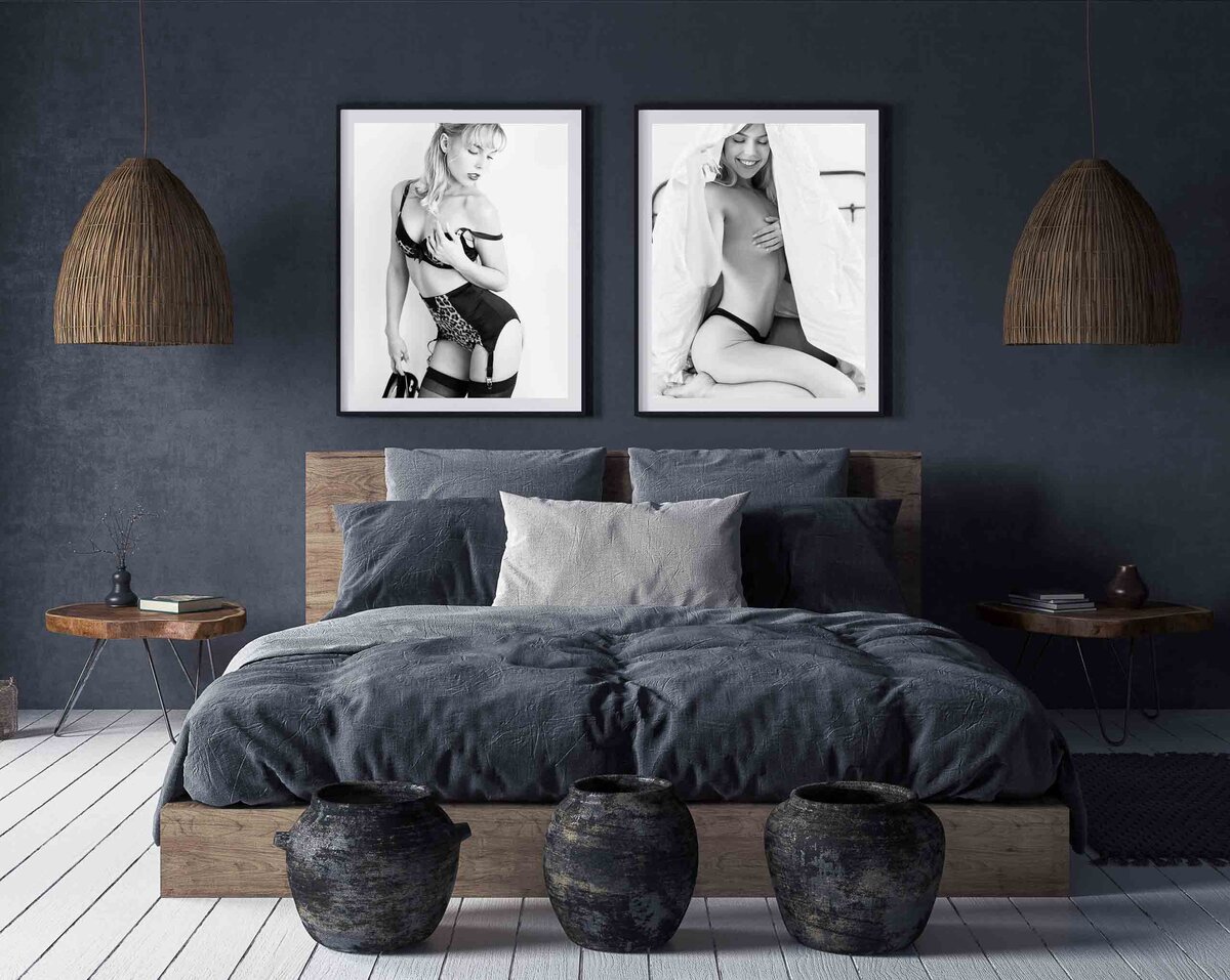 Artistic wall art creations by Art of You Boudoir, a visual celebration of intimacy.