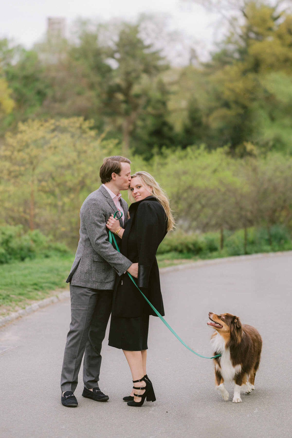 central park nyc engagement dog