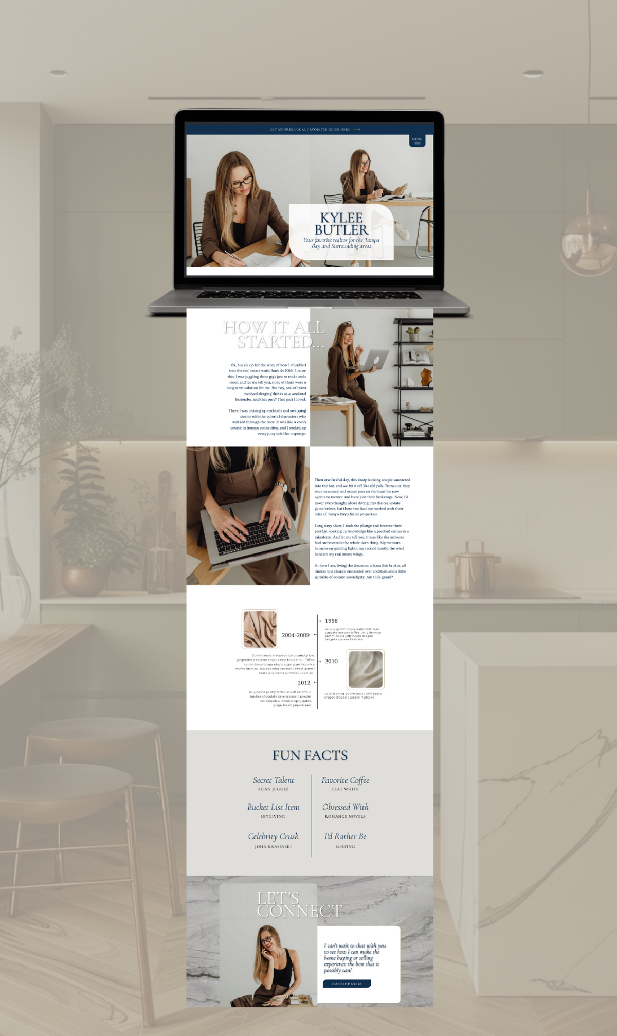 graphic with a long screenshot of a page from a website