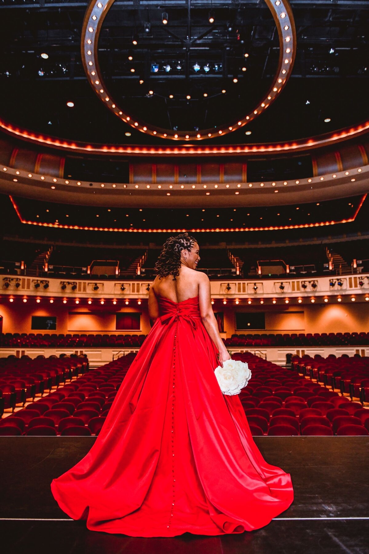 5 - Mahaffey Theater Wedding Bride in Red Dress - Tampa Bay Wedding Planner