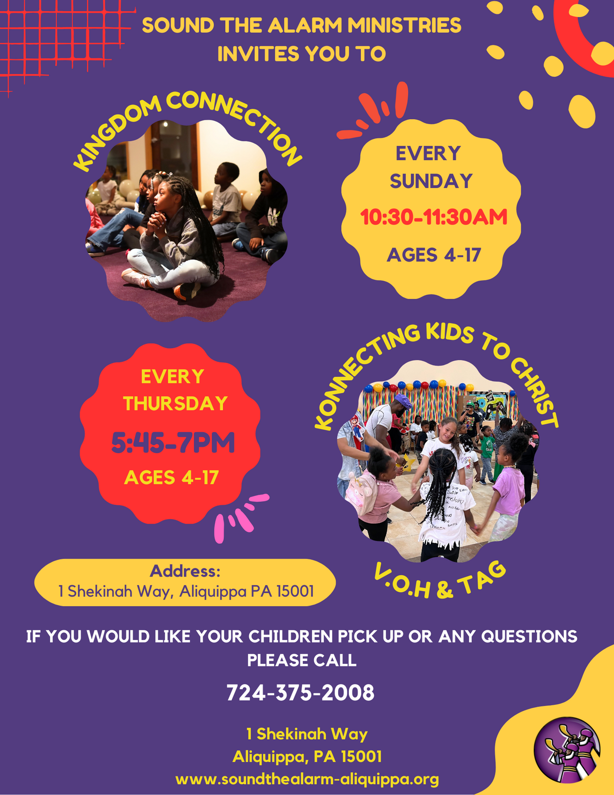 Purple Yellow Childish Kids Fun Fest Flyer (4 × 6 in) (8.5 x 11 in) (8.5 x 11 in) (Real Estate Flyer)