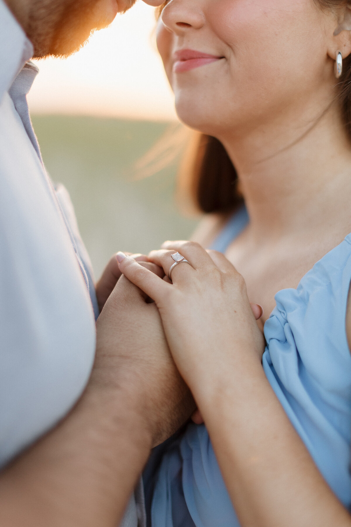 Indianapolis engagement photographer detail romantic photo