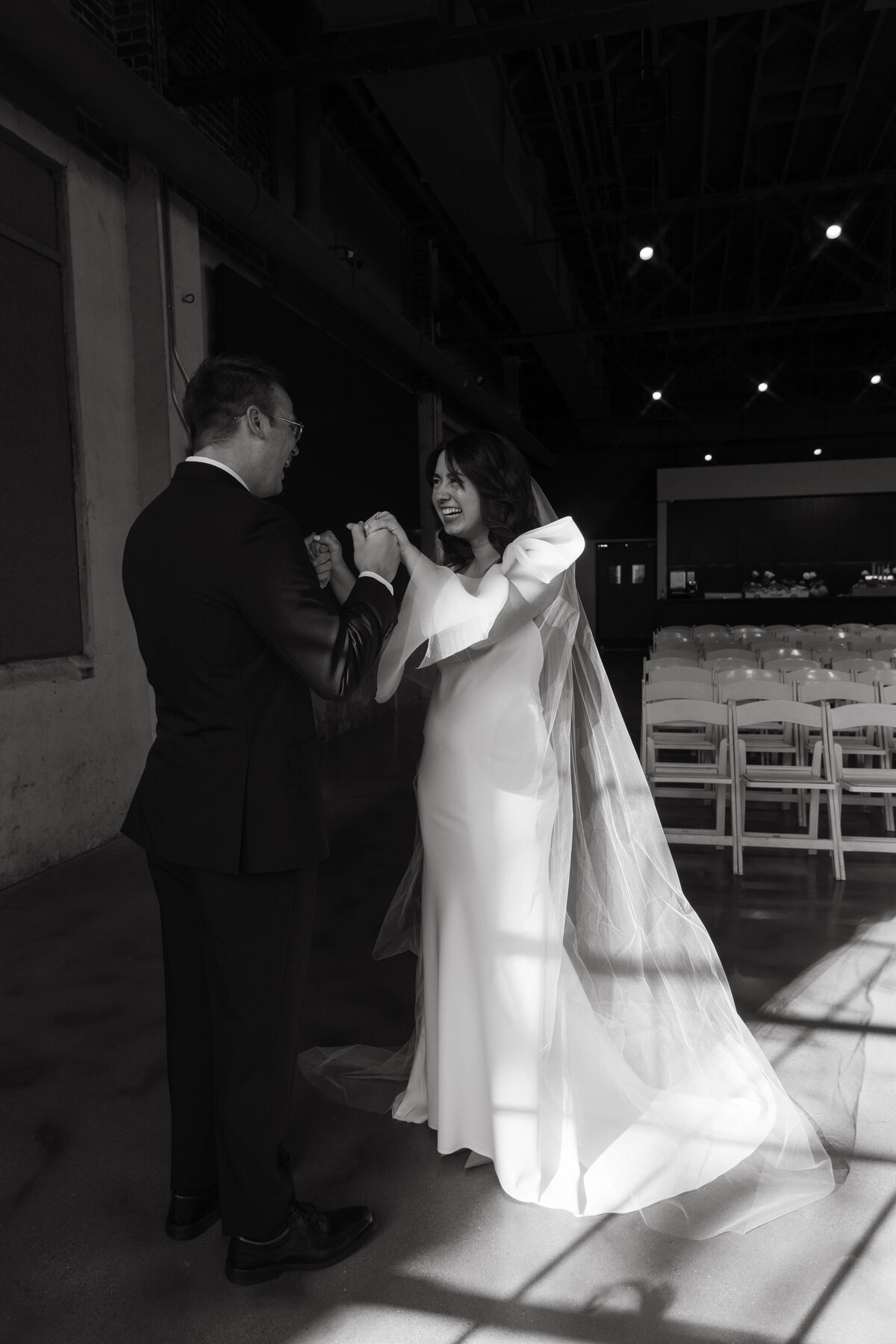 Bride and groom sharing intimate first dance captured by Clar Barron Photo