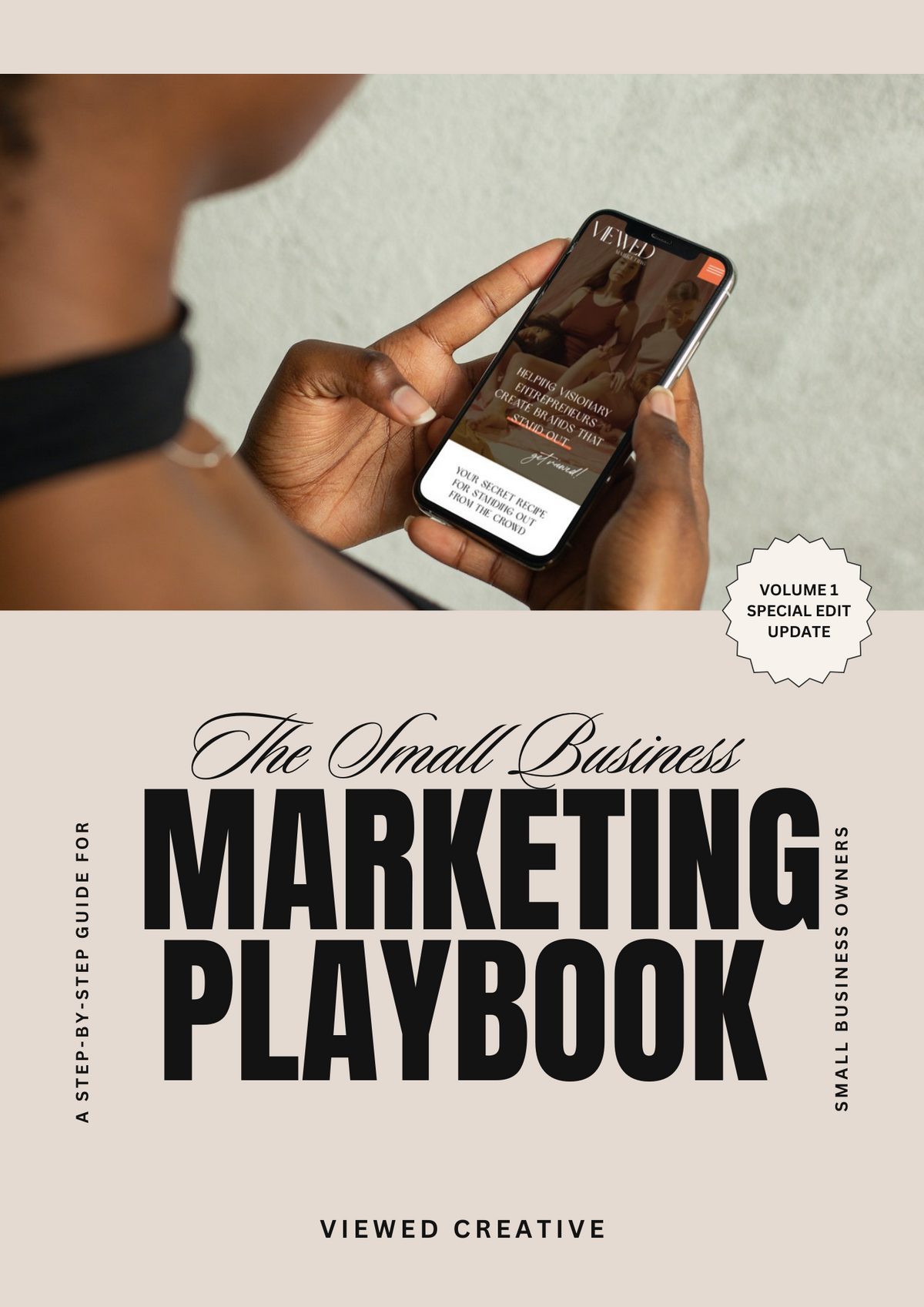 Beige & Black Minimalist Content Creator Ebook A4