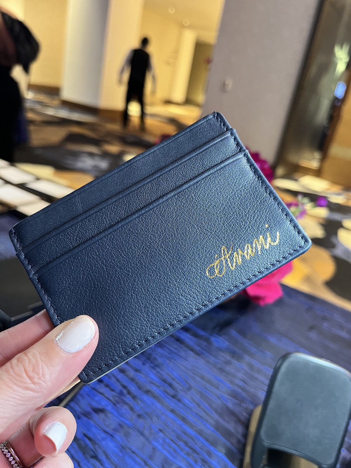 leather foiled cardholder