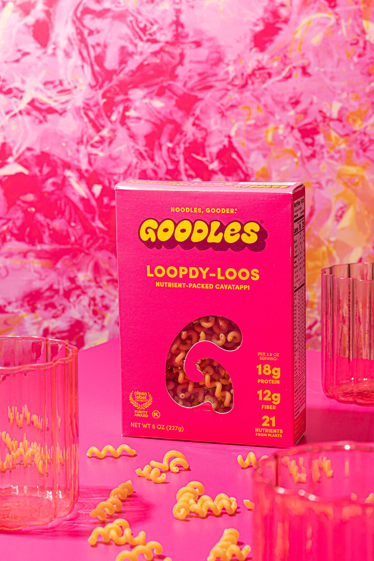 a box of Goodles loopdy-loos pasta